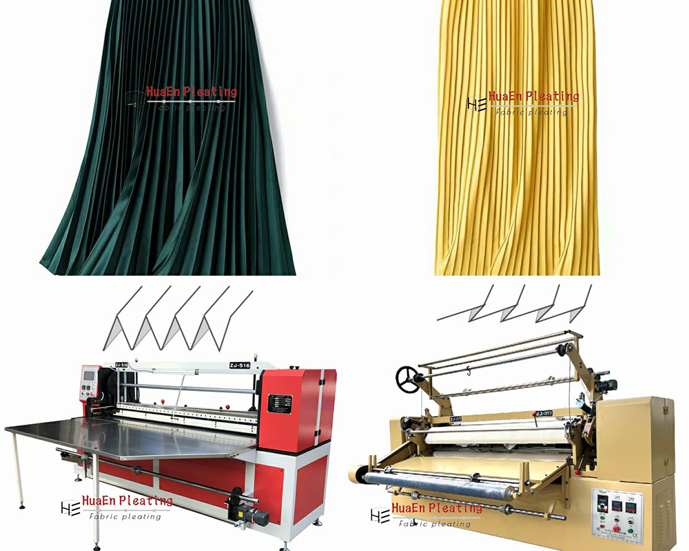 How to ditinguish the accordion made on fabric pleating machine ZJ-217 and ZJ-516?