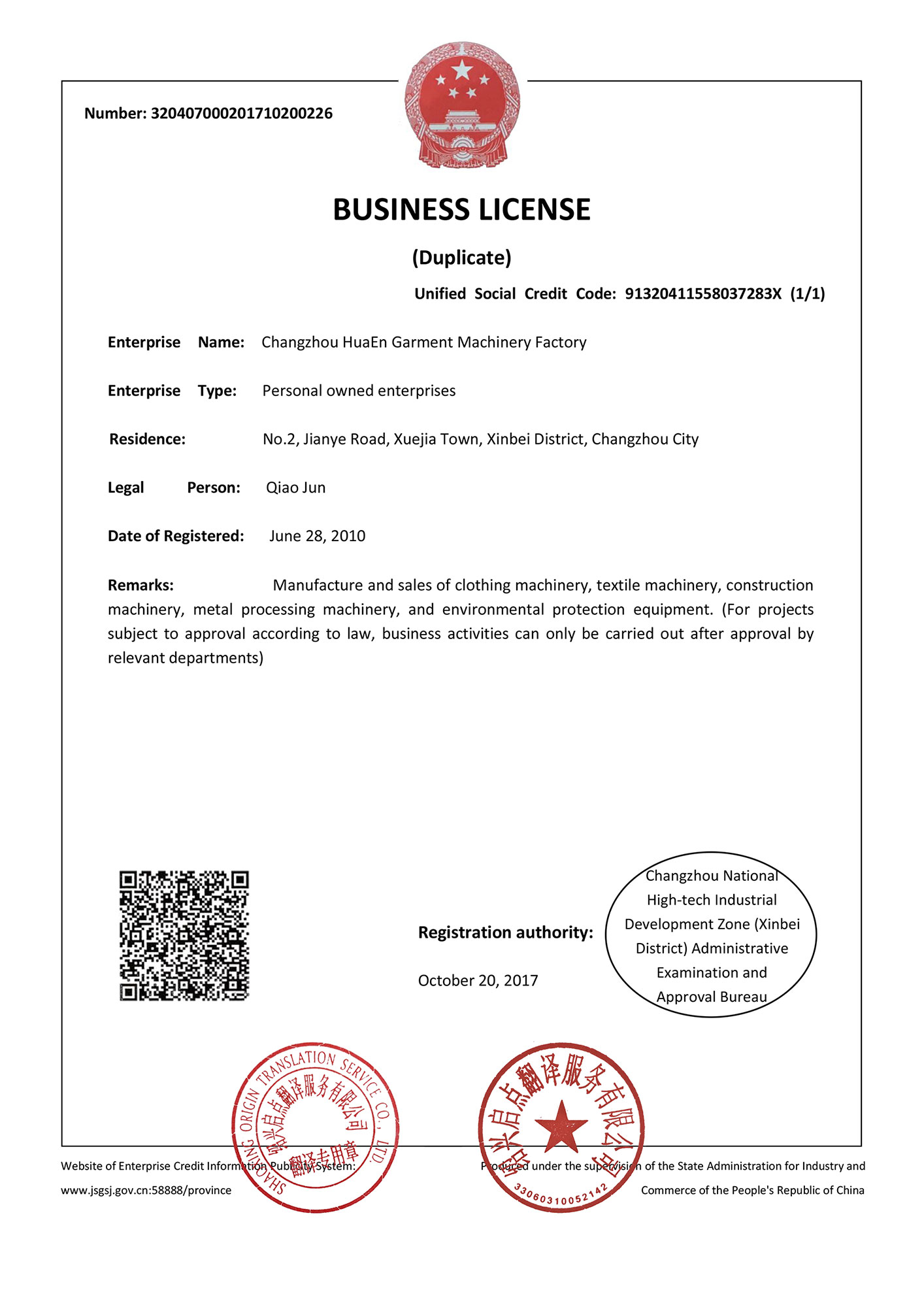 Business license