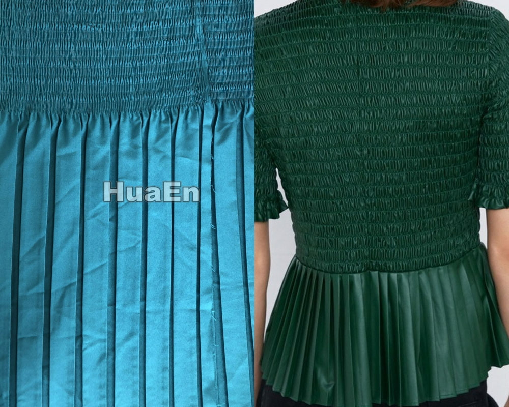 How to coordinate with another fabric pleating machine for a unique design?